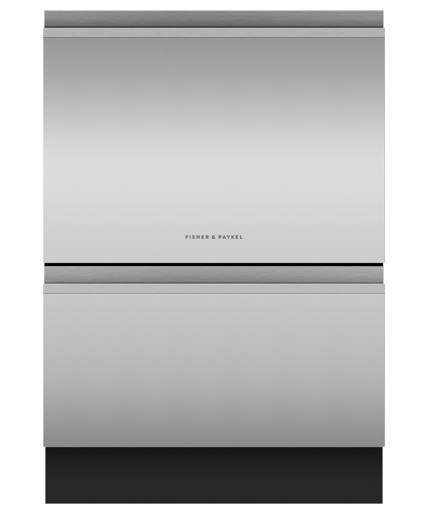 Fisher & Paykel Stainless Steel Tall Double DishDrawer, contemporary handle (representative image)
