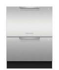 Fisher & Paykel DD24D2CX2 Stainless Steel Double DishDrawer™, Pocket Handle, SmartDrive™, ADA Compliant