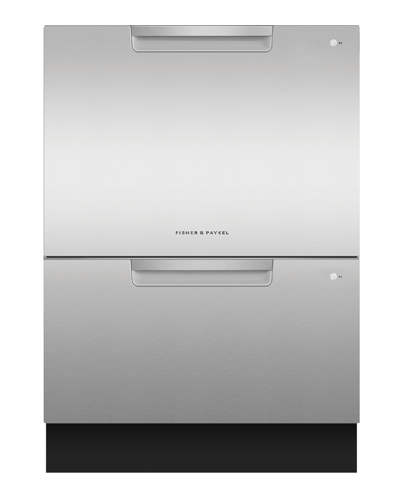 Fisher & Paykel DD24DT2CX2 Stainless Steel Double DishDrawer™, Tall, Pocket Handle, SmartDrive™