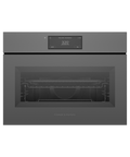 Fisher & Paykel OM24NMUNG5 24" Minimal Grey Glass Compact Convection Speed Oven, 6.8" Touch Display, Handle-less