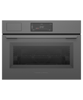 Fisher & Paykel OS24NAMVUG5 24" Minimal Grey Glass Compact Combination Steam Oven, 6.8" Touch Display