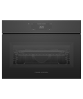 Fisher & Paykel OM24NMUNB5 24" Minimal Black Glass Compact Convection Speed Oven, 6.8" Touch Display, Handle-less