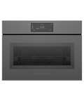 Fisher & Paykel OS24NAMHUNG5 24" Minimal Grey Glass Compact Combination Steam Oven, 6.8" Touch Display, Handle-less