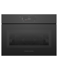 Fisher & Paykel OS24NAMHUNB5 24" Minimal Black Glass Compact Combination Steam Oven, 6.8" Touch Display, Handle-less