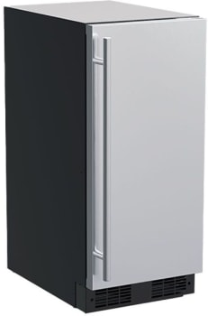 Marvel MLCP215-SS81A 15 inch Clear Ice Machine Stainless Steel Solid Door
