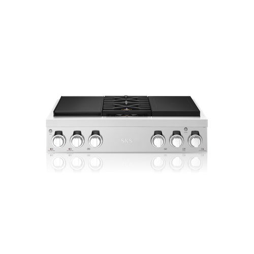 SKS SKSRT360SIS 36 inch rangetop with sous vide and induction - front view