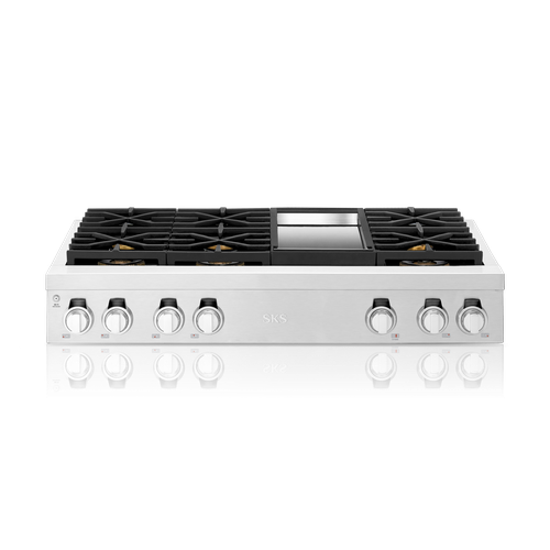 SKS SKSRT480GS 48 inch rangetop with griddle - front view