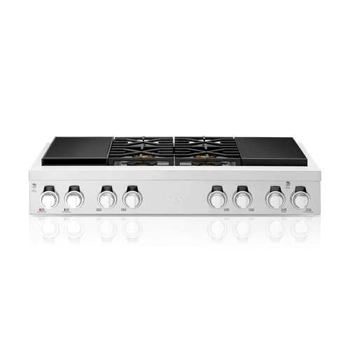 SKS SKSRT480SIS 48 inch rangetop with sous vide and induction - front view