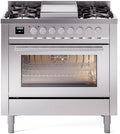 ILVE UP36FWMPSS 36 Inch Freestanding Dual Fuel Range in Stainless Steel