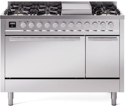 ILVE UP48FQMPSS 48 Inch Freestanding Dual Fuel Range in Stainless Steel