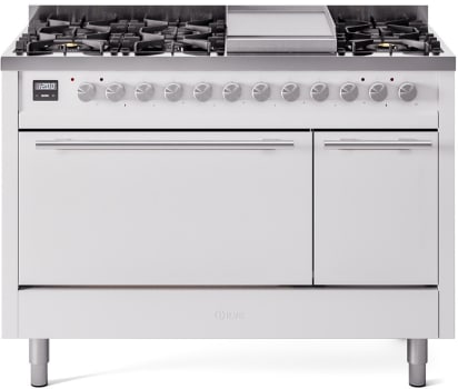 ILVE UP48FQMPWH 48 Inch Freestanding Dual Fuel Range in White