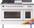 ILVE UP48FSWMPRA 48 Inch Freestanding Dual Fuel Range - Burgundy