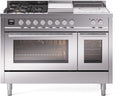ILVE UP48FSWMPSSLP 48 Inch Freestanding Dual Fuel Range (LP) - Stainless Steel