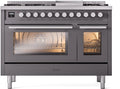 ILVE UP48FWMPMG 48 Inch Freestanding Dual Fuel Range - Matte Graphite
