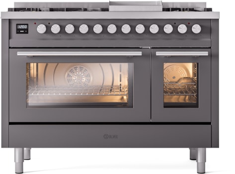 ILVE UP48FWMPMG 48 Inch Freestanding Dual Fuel Range - Matte Graphite