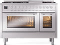 ILVE UP48FWMPSSLP 48 Inch Freestanding Dual Fuel Range (LP) - Stainless Steel