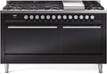 ILVE UP60FQMPBKLP 60 Inch Freestanding Dual Fuel Range (LP) - Glossy Black