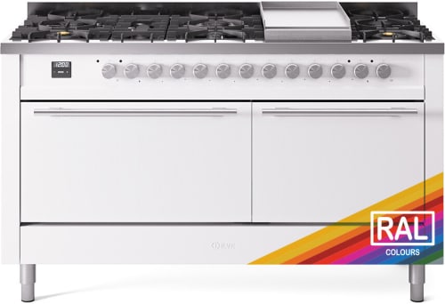 ILVE UP60FQMPRALP 60 Inch Freestanding Dual Fuel Range (LP) - Burgundy