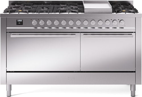 ILVE UP60FQMPSSLP 60 Inch Freestanding Dual Fuel Range (LP) - Stainless Steel
