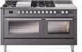 ILVE UP60FSWMPMG Professional Plus 60" Dual Fuel Range in Graphite Matte
