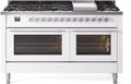 ILVE UP60FWMPWHLP Professional Plus II 60" Dual Fuel Range in White