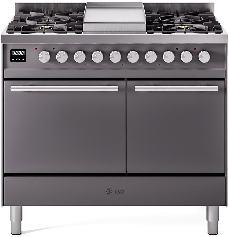 ILVE UPD40FQMPMGLP 40 Inch Freestanding Dual Fuel Range (LP) - Matte Graphite