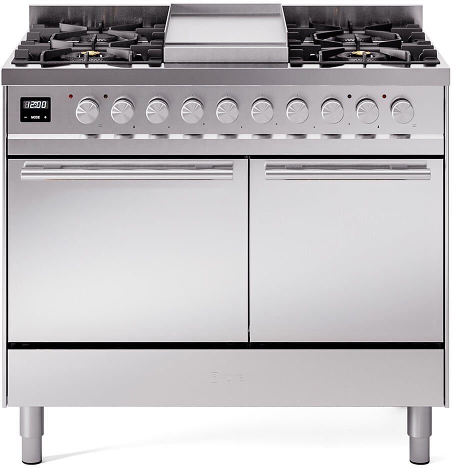 ILVE UPD40FQMPSS 40 Inch Freestanding Dual Fuel Range - Stainless Steel