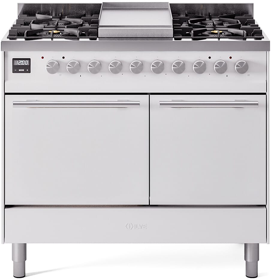 ILVE UPD40FQMPWH 40 Inch Freestanding Dual Fuel Range - White