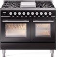 ILVE UPD40FWMPBKLP 40 Inch Freestanding Dual Fuel Range (LP) - Glossy Black