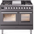 ILVE UPD40FWMPMG 40 Inch Freestanding Dual Fuel Range - Matte Graphite