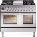ILVE UPD40FWMPSS 40 Inch Freestanding Dual Fuel Range - Stainless Steel