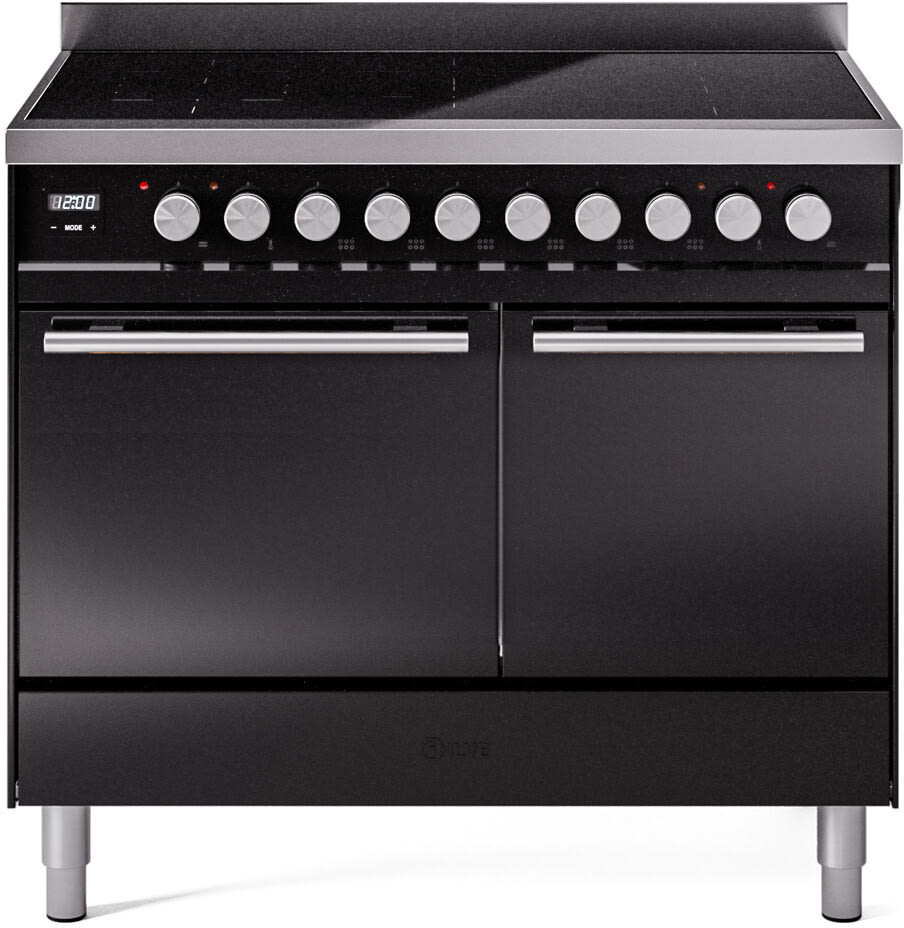 ILVE UPDI406QMPBK 40 Inch Freestanding Induction Range - Black Gloss
