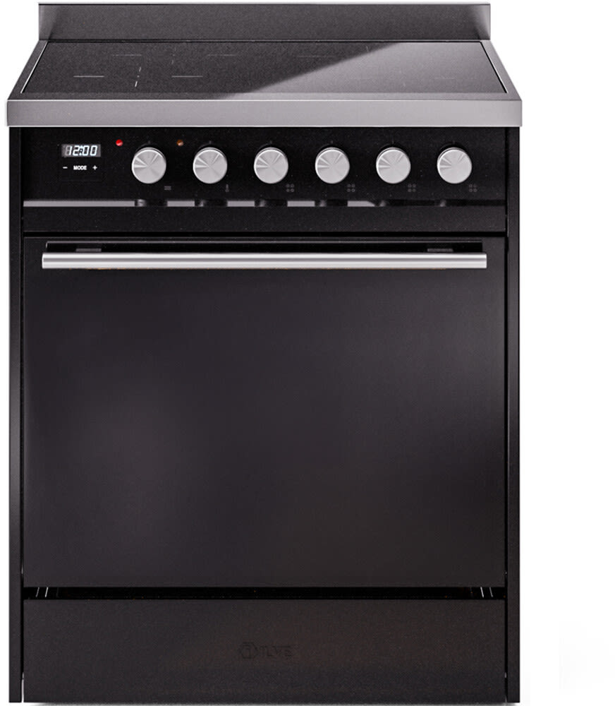 ILVE UPI304QMPBK 30 Inch Freestanding Induction Range - Black Gloss