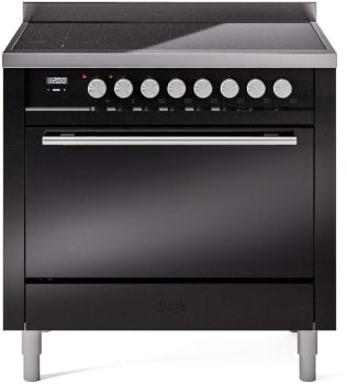 ILVE UPI366QMPBK 36 Inch Induction Range - Glossy Black