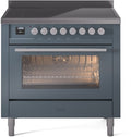 ILVE UPI366WMPBG 36 Inch Induction Range - Blue Grey