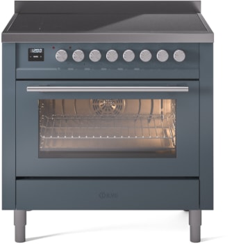ILVE UPI366WMPBG 36 Inch Induction Range - Blue Grey