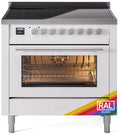 ILVE UPI366WMPRA 36 Inch Induction Range - RAL Classic Red