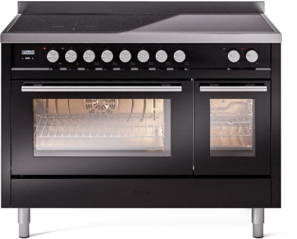 ILVE UPI486WMPBK 48 Inch Induction Range - Glossy Black